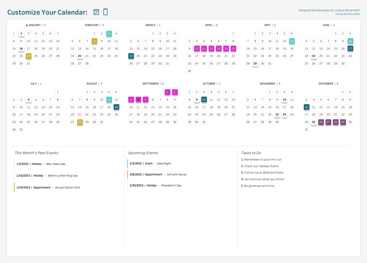Counter Calendar Layout Options Create a Calendar with Variable Layout Options in Tableau (Part 1 ...
